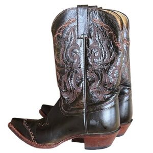 TONY LAMA ladies leather western cowboy boots, excellent condition, 6 1/2 brown
